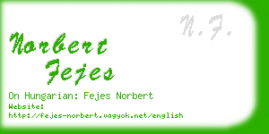 norbert fejes business card